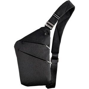 🆕 Women Black Anti-Theft Crossbody Shoulder Bag All Fit Security Travel Purse